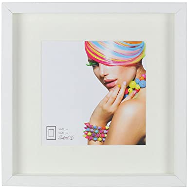 IDEAL TREND 3D Objektrahmen Holz Bilderrahmen quadratisch Wanddeko Collage Poster Fot Rahmen: Farbe: Wei� | Format: 30x30