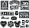 Woohome Flicken Patches Aufbügeln, Sortiert Slogan Patch Sticker Abzeichen Buchstabe Applikation Applique für Rucksäcke Jeans Jacken Tasche Bekleidung (Style 1)