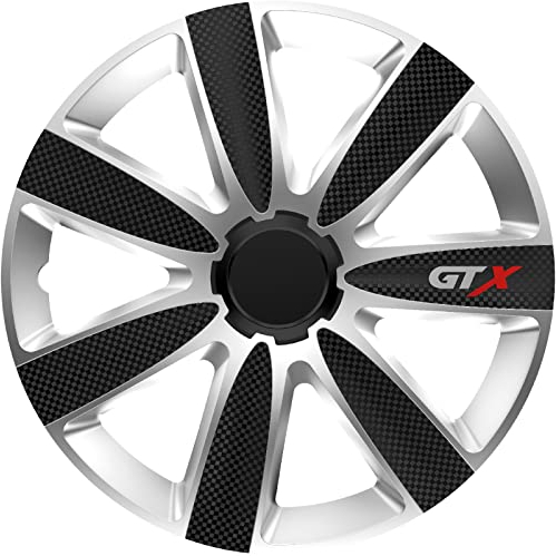 Zentimex SET Z480681 Radkappen Satz (4Stück) + Handschuhe 17 Zoll GTX carbon schwarz-silber