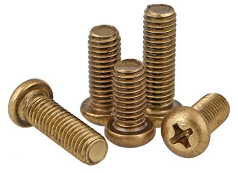 Copper Round Head Phillips Screws, Pan Head Machine Screws, M2M2.5M3M4, All Copper Screws, Small Screws, Pure Copper,M4*8(100pcs)