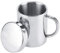 Tasse à Café Acier Inoxydable, 300ml Inox Tasse Isotherme Pour Cafe Tasse Double Paroi Inox Avec Poignée Couvercle Petite Thermique Boire Chope étanches Camping Plein Air Randonnée Bureau Ecole Voyage