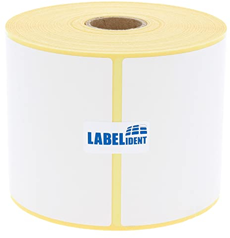 Thermoetiketten - 80 x 80 mm - 750 Thermodirekt Etiketten Eco selbstklebend auf Rolle, 25 mm Kern