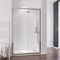 Schulte porte de douche coulissante 160 x 200 cm en niche, aspect chromé, 2 verres de sécurité 6 mm (élément fixe 75cm) transparent, plage de réglage 157.0-161.1, largeur d'accès 66 cm