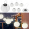 Solarlampion LED 6er Set │ Ø 20cm weiß Organza Kunststoff Draht │ Laterne mit Solarpanel Gartendekoration (1 x 6er Set LED Lampion weiß Ø20cm)