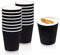 Best House EcoWise Black Paper Ripple Coffee Cups 4oz/120ml - Set of 200, Hot Beverage Cups with Ripple Wall Design, Eco-Friendly Recyclable Paper-Takeaway Coffee Cups and Tea Cup