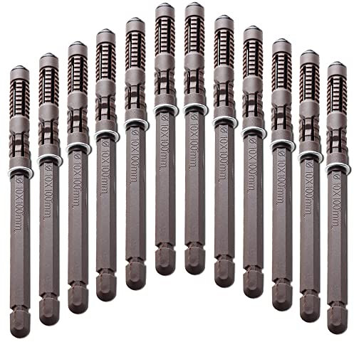 Floating Shelf Brackets -12 Pack Heavy Duty Wood Invisible Shelf Brackets with Screws,DIY Adjustable Hardware Blind Supports Shelves 180LBS Ø10 x 100mm(12 Pack)