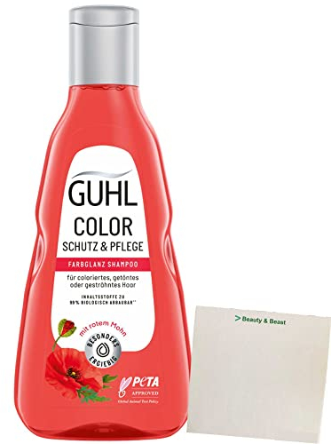 Guhl Shampoo mit rotem Mohn (250ml Flasche) + usy Block