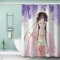 AKATIE Rideau de Douche 120x180 Enfant Anti Moisissure Rideau de Douche Manga Fille Imperméable Polyester 3D Imprimé Anime Rideaux Baignoire avec 12 Crochets