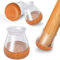 24 Piezas Protector Patas Sillas Silicona Redondo, Fieltro Sillas Patas, Almohadillas para Patas de Silla, Protegen Los Pisos de Rayones, Reducen el Ruido Transparente S:14-20mm