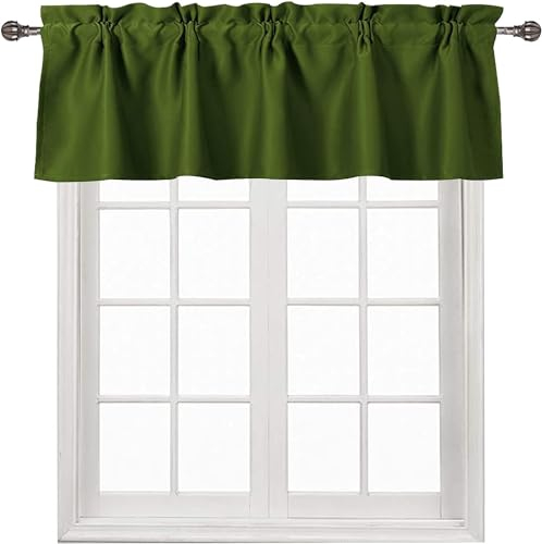 DWCN Verdunkelungsvorhänge für Fenster, 106,7 x 30,5 cm, 1 Vorhang, Olivgrün