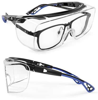 LANON Safety Glasses Over Eyeglasses, ANSI Z87.1 Certified Lenses