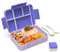 HOBUE Brotdose Kinder Mit Fächern – 1330ml Lunchbox Auslaufsichere Bento Box,Vesperbox mit 6 Fächern,Frühstücksbox für Kindergarten, Jausenbox für Schule,Brotzeitbox für Erwachsene（Violett）