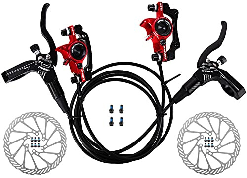 Sunydog Freno a disco idraulico MTB, Kit freno idraulico MTB Set pinza freno a disco idraulico per bicicletta per mountain bike Kit leva freno sinistra destra con rotore a disco da 160 mm