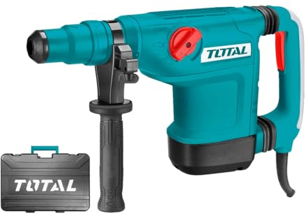 TOTAL - Martillo Combinado SDS Max 1200W - 10J Antivibración - Velocidad regulable - Incluye maletín - TH112426