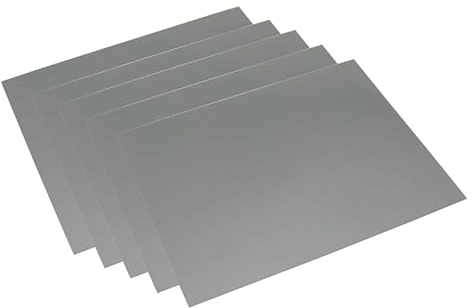 VIGAN 1/2/5 piezas de 200 x 170 mm película polarizadora reflectante inferior plateada para calculadora eléctrica de motocicleta, pantalla LCD, accesorios de reparación (5 piezas de película