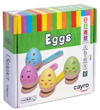 Cayro – Eier – pädagogisches Balancierspiel mit Holzeiern – Spiel für Kinder und Erwachsene – konkurrieren Sie darum, der Erste zu Sein