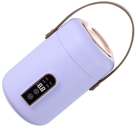 Mini Rice Cooker, Safe Electric Stewpot Insulated Portable for Home for Office (Purple)
