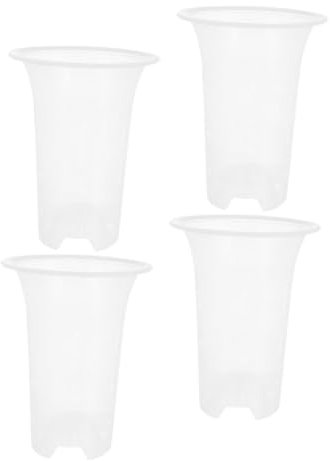 CIMAXIC 4piezas Macetas De para Orquídeas De Plástico Transparente Transpirables y Ventiladas para Invernadero y Jardín