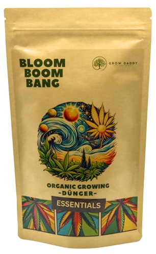 Grow Daddy - Bloom Boom Bang - Organic Essentials BIO Dünger, ALL IN ONE Cannabis & Hanf Spezialdünger für Wachstums- und Blütephase, Indoor/Outdoor/Autoflower, 250g für bis zu 3 Pflanzen