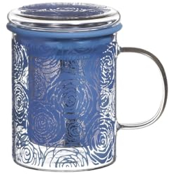 TEA SHOP - Taza de cristal para té o infusiones con filtro y tapa - All in One Mug Eternal - Termorresistente con Infusor de Acero Inoxidable y Asa