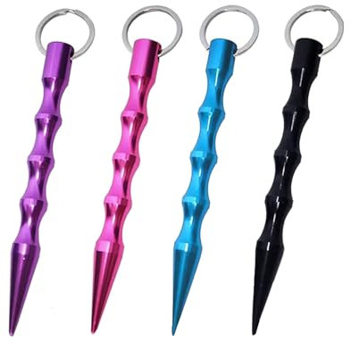 Miayical Druckverstärker Schlüsselanhänger, 4pc Druckverstärker, Schlüsselanhänger Zur Selbstverteidigung, Geeignet für Frauen und Kinder, für Notsituationen, Notflucht Zur Selbstverteidigung