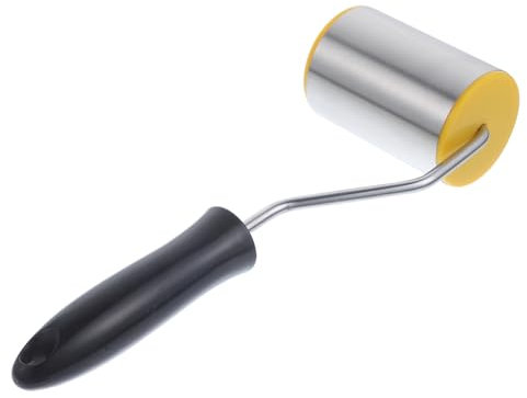 Stainless Steel Rolling Pin for Baking - Non-Stick Dough Roller with Ergonomic Handles, Ideal for Pizza, Cookies, Pastry, and More - Easy to Clean, 8.65 X 2.67 X 1.77 in