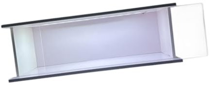 Perfeclan Vitrine für Druckgussräder mit LED, Vitrine aus Acryl mit Layout-Hintergrund, Sammlervitrine für Puppenmodellautos
