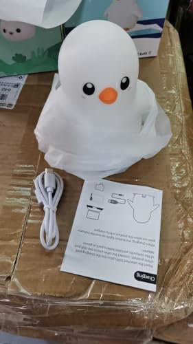 AQXONG Luz Nocturna de Pingüino para Niños, Luz Nocturna Infantil con Función de Temporizador, USB Recargable, Lámparas Infantiles de Silicona Adecuado para Sala de Estar, Sala de Niños, Dormitorio