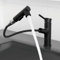 SEMANEY Wasserhahn Bad Schwarz, Einhebelmischer Waschtischarmatur mit Herausziehbarer Brause 3 Modi, Mischbatterie Ausziehbar für Badezimmer, G3/8