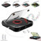 Portable Bluetooth-compatible CD Player, Home Rechargeable Compact CD Player Built-in HiFi Speakers with Timer and LCD Screen Display, Supports CD/AUX/USB and Repeat Modes (Black)