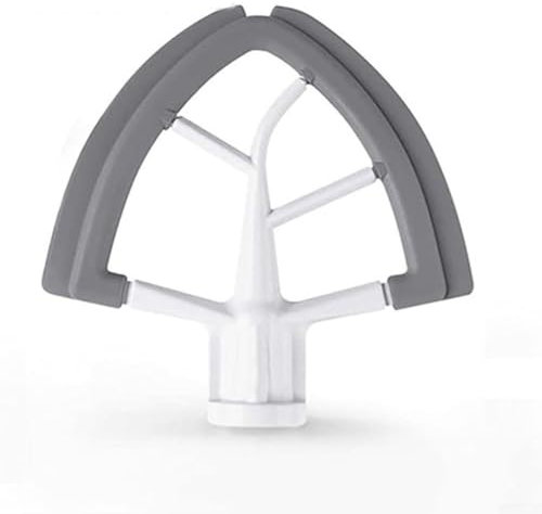For Kitchenaid Tilt Head Mixer Essential Silicone Flex Edge Beater with Integrated Scraper, Size 4 55QT