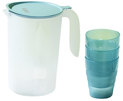 1Juego Hervidor Gran Capacidad con Tazas Jarra de Jugos Fiestas y Reuniones