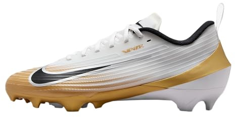 Nike Vapor Speed 3 Football Cleats (White/Metallic Gold/Black), White/Metallic Gold/Black, 11 UK