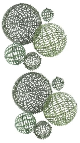 VICASKY 10 Teiliges Kunststoff Grasball Gestell Stabiles Pflanzenarrangement Gestell für Hochzeit Garten und Wohnzimmer Langlebiger Formschnitt Blumenhalter Vielseitige Deko für