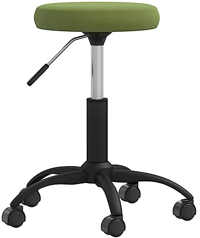 Tonture Esszimmerstuhl Hellgrün Samt, Modern Drehbar Höhenverstellbar, Küchenstuhl mit Rollen, Bequemer Polsterstuhl für Esszimmer, Wohnzimmer, Büro