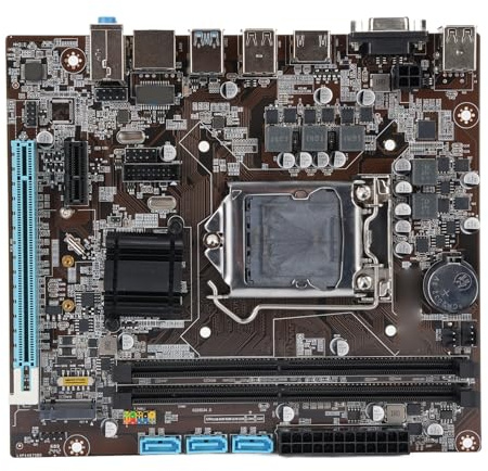 Lazmin112 H110 Gaming-Motherboard, LGA 1151 ATX DDR4 M.2 NVME NGFF 6 GB PCIe, mit Hochgeschwindigkeits-M.2 und 8-Layer-PCB, für 6 7 8 Gen 14 Nm CPU