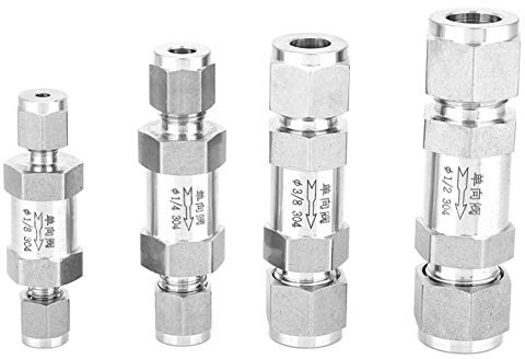 Rückschlagventile, 1 Stück, Edelstahl-Rückschlagventil, BSPP-Innengewinde, Einwegventil for Wasser, Öl, Gas, Rohrverbindung(1/2Inch)