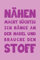 Nähen macht süchtig, ich hänge an der Nadel und brauche den Stoff: Liniertes Notizbuch, Journal, Tagebuch, Organizer, Planer, Notizen