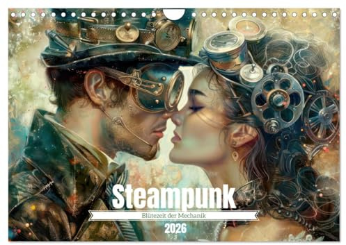 Steampunk - Blütezeit der Mechanik (Wandkalender 2026 DIN A4 quer), CALVENDO Monatskalender: Steampunk mit Elementen der Viktorianischen Ära (CALVENDO Technologie)