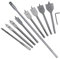 10pc Flat Wood Spade Drill Hex Shank with Extension Bar 6-32mm TE687