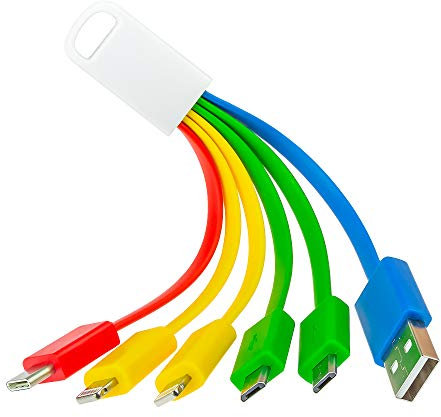 Unnecessarily Essential 5 In 1 Charging Cable | Universal for iPhone, Android & More | Type C, USB-A, Lightning | Fast Charge