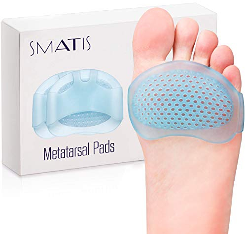 Almohadillas de Silicona Gel de metatarsianas para mujeres y hombres, 4 piezas de cojín de pie almohadillas de talón para zapatos para Metatarsalgia, Azul