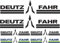 myrockshirt DeutzFahr3-Farbig Logo Schriftzug XXL Sponsor Set ca. 40 x 20cm Aufkleber,Sticker,Decal,Autoaufkleber,UV&Waschanlagenfest,Profi-Qualität,Wandtattoo