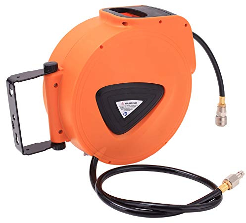 TIMBERTECH® Druckluftschlauchtrommel - automatik Aufroller, 10m/20m/30m lang, 8 bar/18 bar, 1/4 Anschluss - Druckluftschlauch, Wandschlauchhalter, Schlauchaufroller, Trommel
