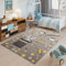 TAPISO Fiesta Teppich Kurzflor Grau Gelb Orange Kaninchen Hut Zauberei Schlafzimmer Jugendzimmer Kinderzimmer Kinderteppich Spielteppich 200 x 300 cm