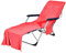 keephen Beach Towel Chair Cover Lounger Mate Beach Towel for Holiday Garden Lounge Foldable With Side Pockets