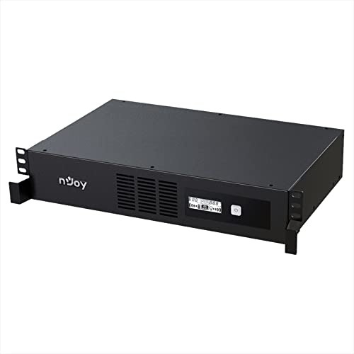 Njoy Code 2000 Groupe de continuité Onduleur On Line Petite Taille 2000VA 1200W Line Interactive Onda Sinusoïdale Simulata UPS Rack 2U 8xIEC C13 HID USB 30x43,8 x 8,6 cm