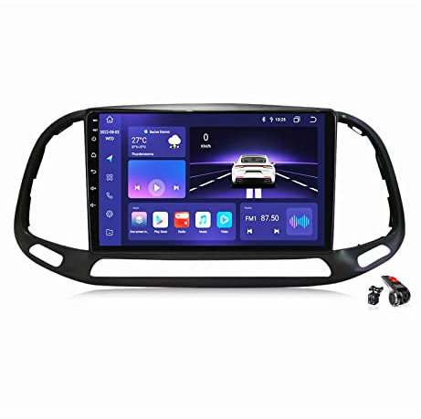 Android 12.0 Radio 2-Din Coche Estéreo para Fiat Doblo 2015-2019 GPS Navegador 9''Pantalla MP5 Multimedia Video Player Bluetooth FM Receiver con 4G 5G WiFi SWC DSP DVR Carplay,M150s
