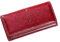 NEWNAN Damen-Geldbörse aus Leder, Lange Geldbörse, Handtaschen, Damen-Geldbörse, Kartenhalter (Farbe: Rot, Größe: 9,5 x 19 cm)