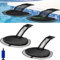 Tierrettende Fluchtrampe für Pool, 2 Stück Schwimmende Rampe Rettungen, Schwimmbadzubehör, Pool-Kritter-Rampe, Schwimmende Rampe Geräte mit 1 Aufblasbarem Zylinder,Schwarz